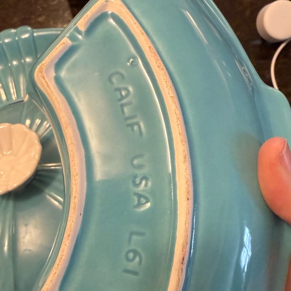 Vintage California pottery chip and dip serve ware. - Picture 4 of 7